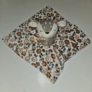 Gerber Modern Moments Fawn Deer Lovey Plush Baby Toy Pink Brown Flowers